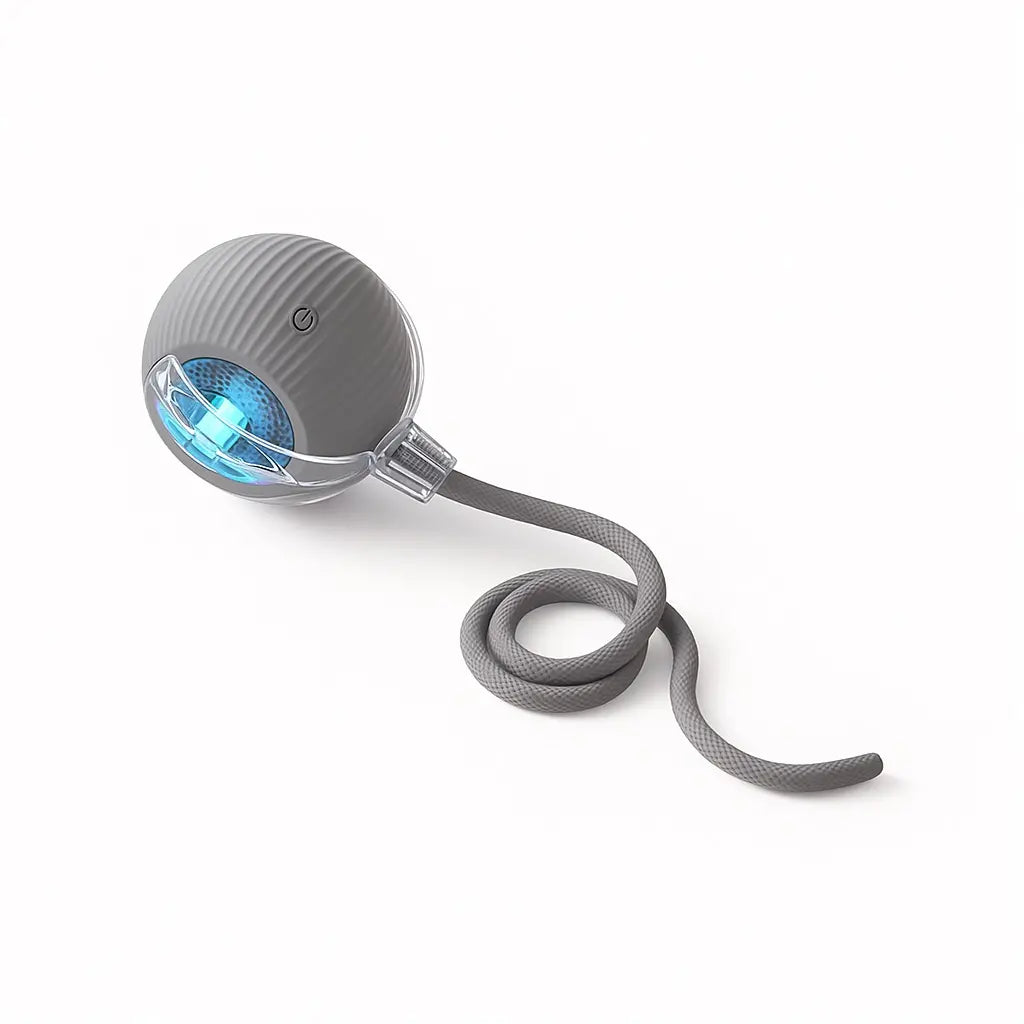 Exciting Mizusu Interactive Rolling Ball Toy for Cats and Dogs - Comes with Two Extra Tails for Endless Fun!