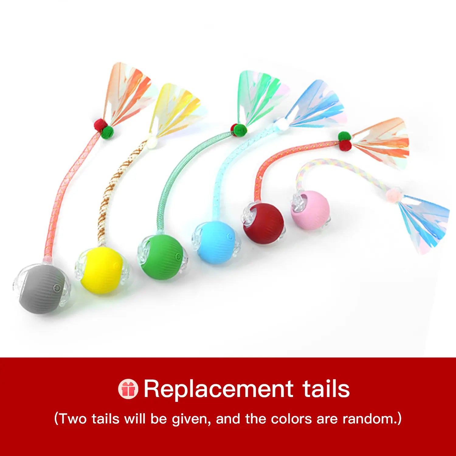 Exciting Mizusu Interactive Rolling Ball Toy for Cats and Dogs - Comes with Two Extra Tails for Endless Fun!