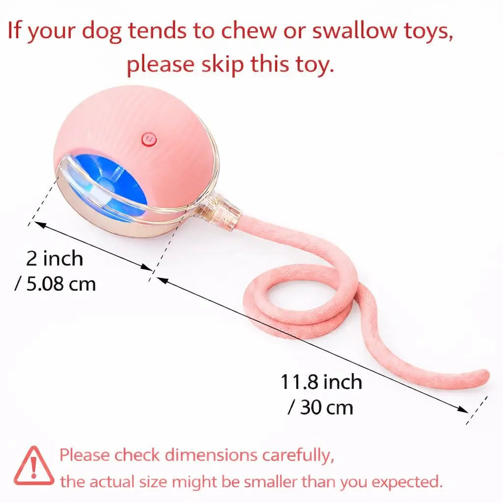 Exciting Mizusu Interactive Rolling Ball Toy for Cats and Dogs - Comes with Two Extra Tails for Endless Fun!